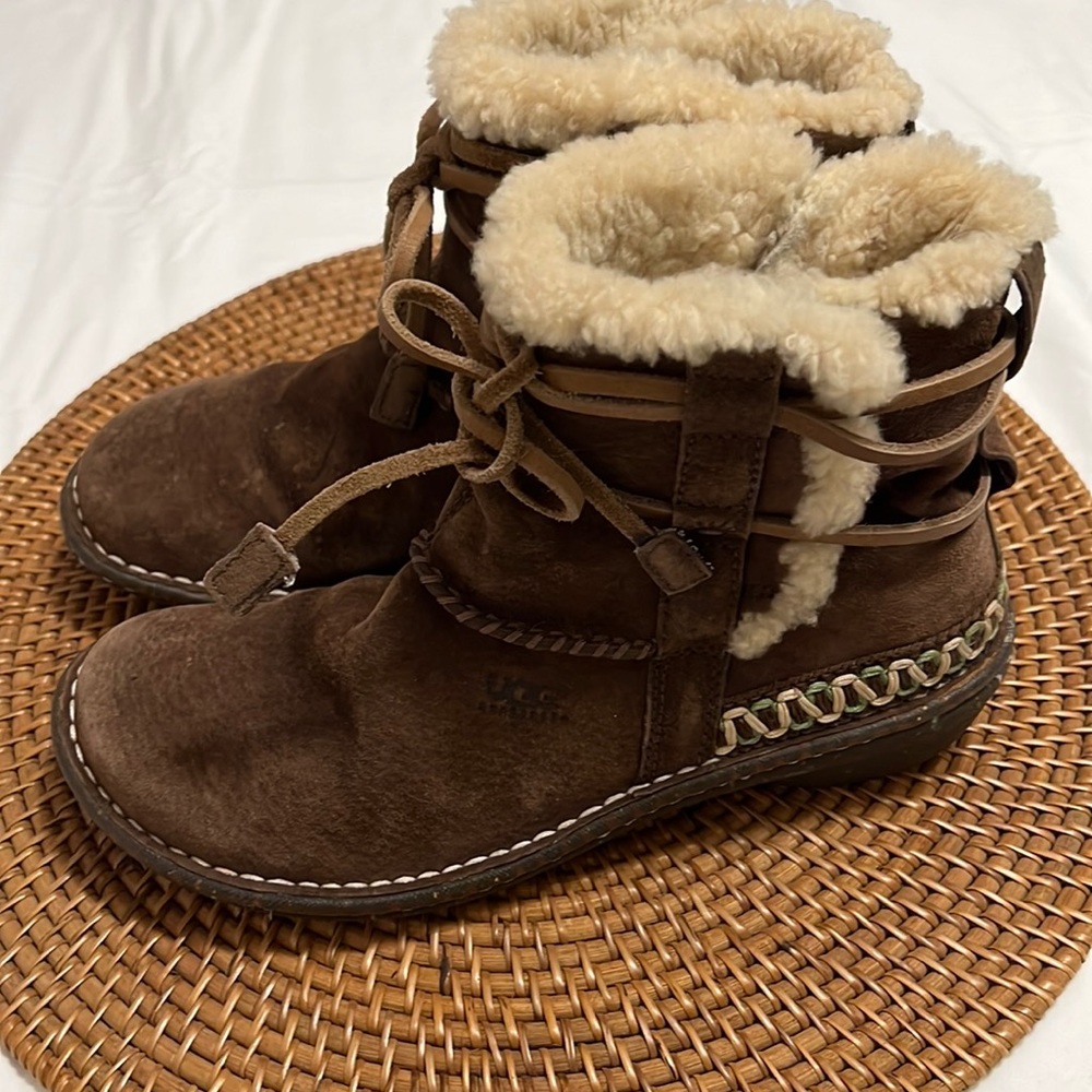 UGG Brown Shearling Lined Boots